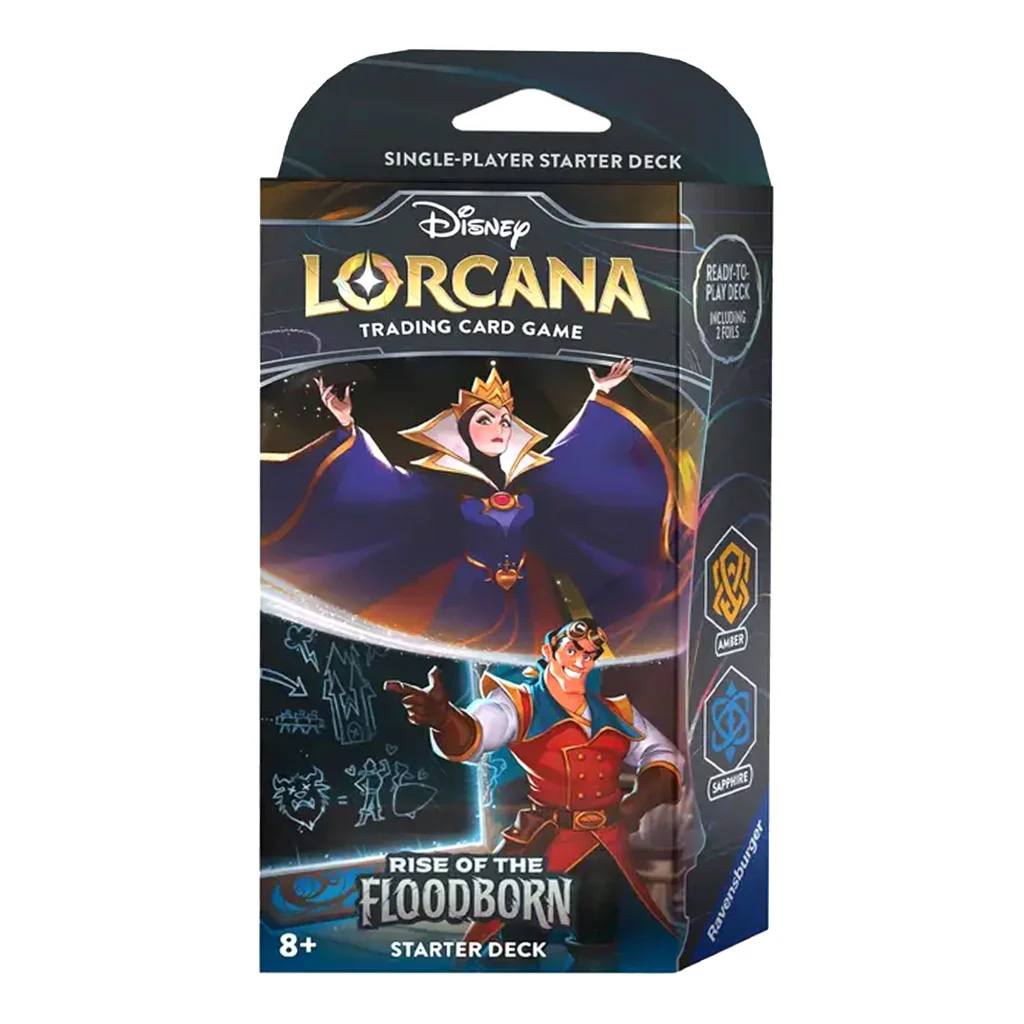 Disney Lorcana – Rise of the Floodborn Starter Deck – Amber Sapphire