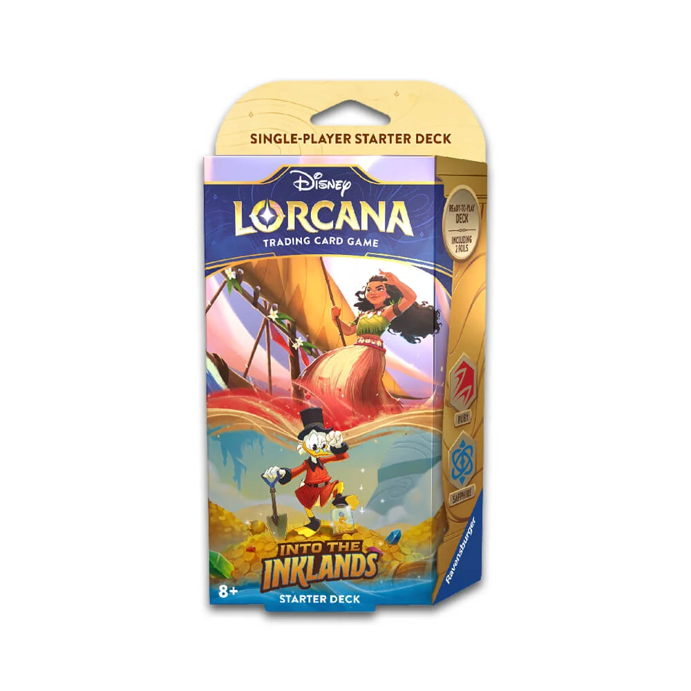Disney Lorcana: Into the Inklands TCG Starter Deck – Ruby & Sapphire